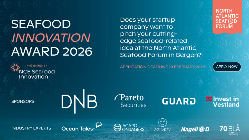 Seafood Innovation Award, awarded at NASF, Bergen, Norway